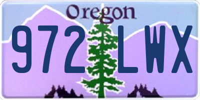 OR license plate 972LWX