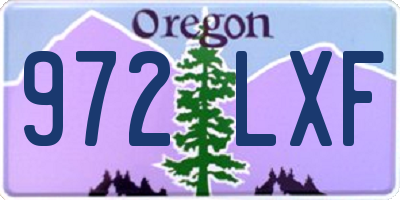 OR license plate 972LXF