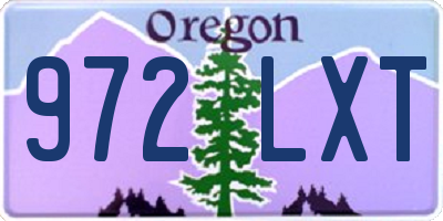 OR license plate 972LXT