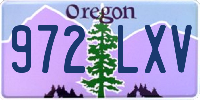 OR license plate 972LXV
