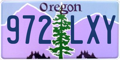 OR license plate 972LXY