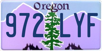 OR license plate 972LYF