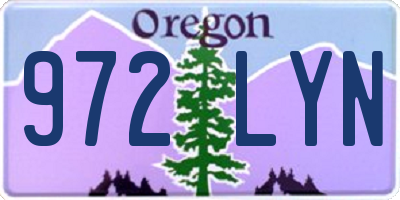 OR license plate 972LYN