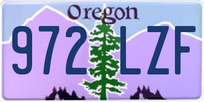 OR license plate 972LZF