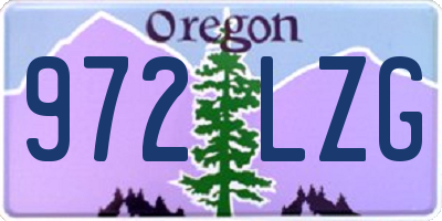 OR license plate 972LZG