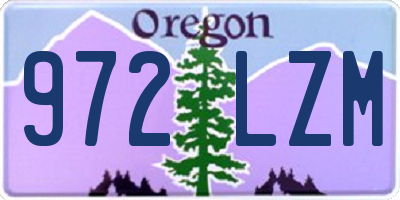 OR license plate 972LZM