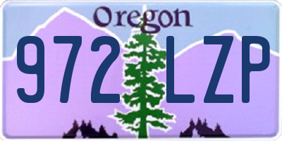 OR license plate 972LZP