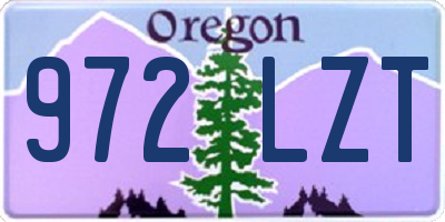 OR license plate 972LZT