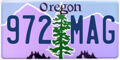 OR license plate 972MAG