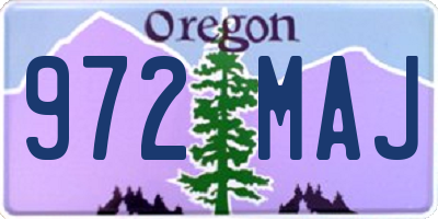 OR license plate 972MAJ