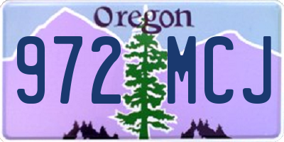 OR license plate 972MCJ