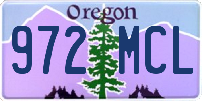 OR license plate 972MCL