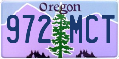 OR license plate 972MCT
