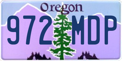 OR license plate 972MDP