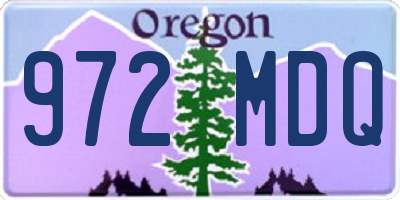 OR license plate 972MDQ