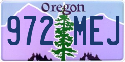 OR license plate 972MEJ