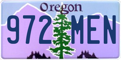 OR license plate 972MEN