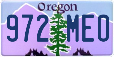 OR license plate 972MEO