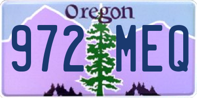 OR license plate 972MEQ