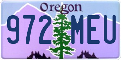 OR license plate 972MEU