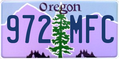 OR license plate 972MFC