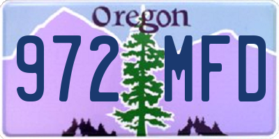 OR license plate 972MFD