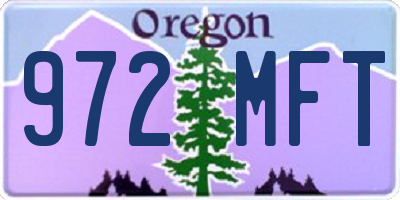 OR license plate 972MFT