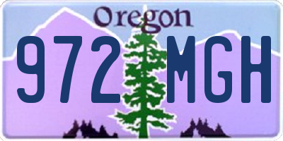 OR license plate 972MGH