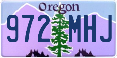 OR license plate 972MHJ