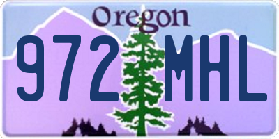 OR license plate 972MHL