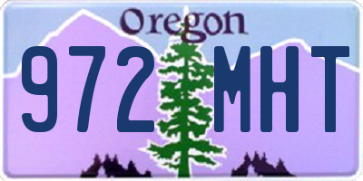 OR license plate 972MHT