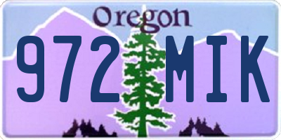 OR license plate 972MIK