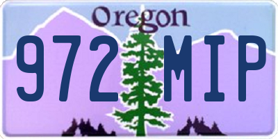 OR license plate 972MIP