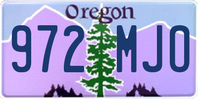OR license plate 972MJO