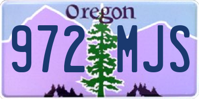 OR license plate 972MJS