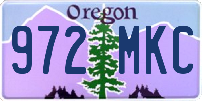 OR license plate 972MKC