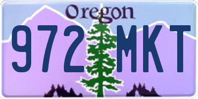 OR license plate 972MKT