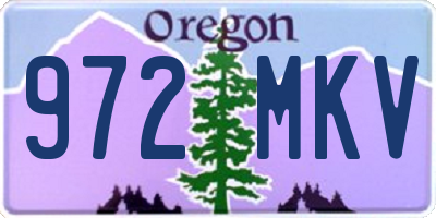 OR license plate 972MKV
