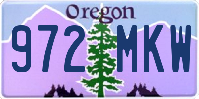 OR license plate 972MKW