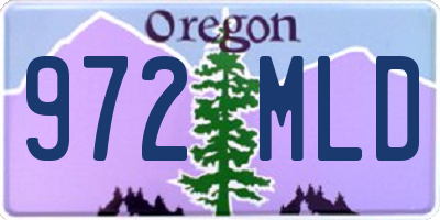 OR license plate 972MLD