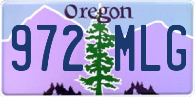 OR license plate 972MLG