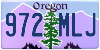 OR license plate 972MLJ