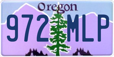 OR license plate 972MLP