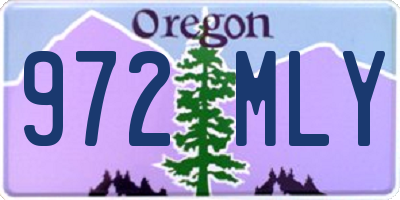 OR license plate 972MLY