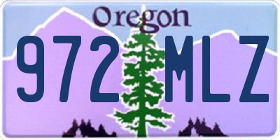 OR license plate 972MLZ