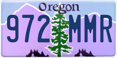 OR license plate 972MMR