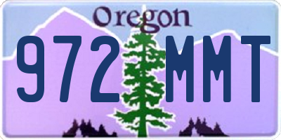 OR license plate 972MMT