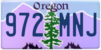OR license plate 972MNJ