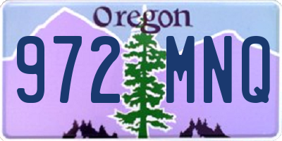 OR license plate 972MNQ