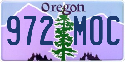 OR license plate 972MOC